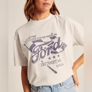 Abercrombie & Fitch Ford graphic oversized T shirt